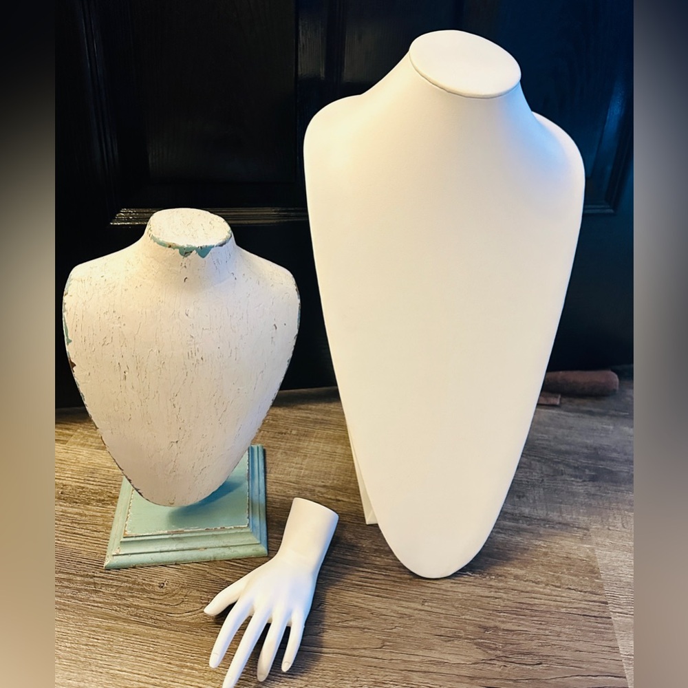 Jewelry Necklace Display Holder Stands & Hand Ring Bracelet Modeling Display